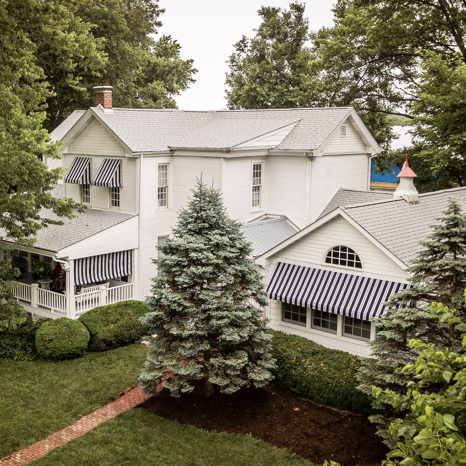 Residential multiple awnings